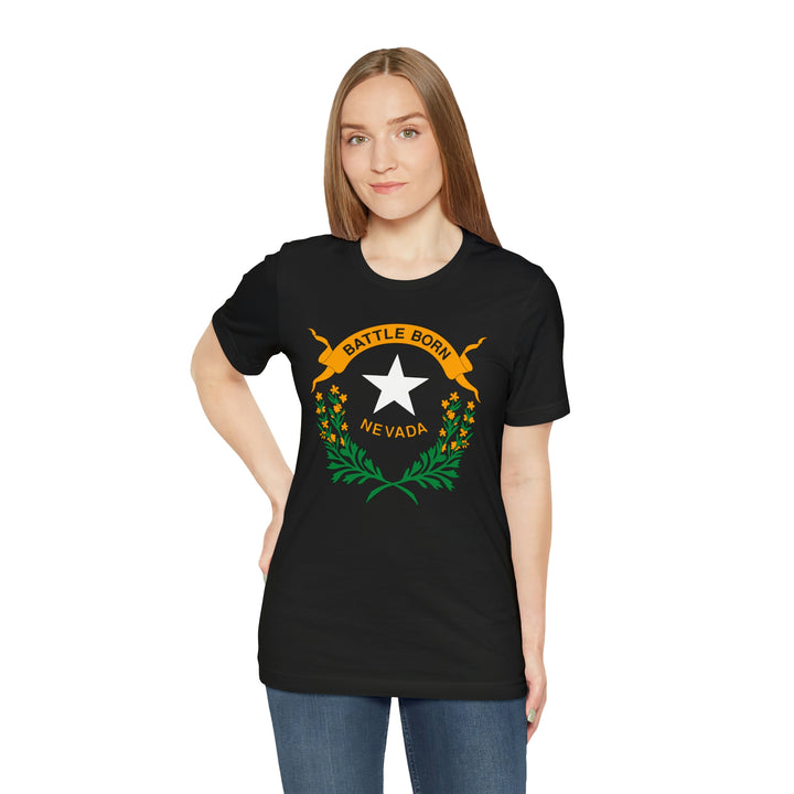 Nevada State Flag T Shirt: Bella + Canvas 3001