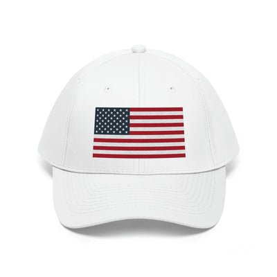 American Flag Unisex Baseball Hat (Embroidered Flag)