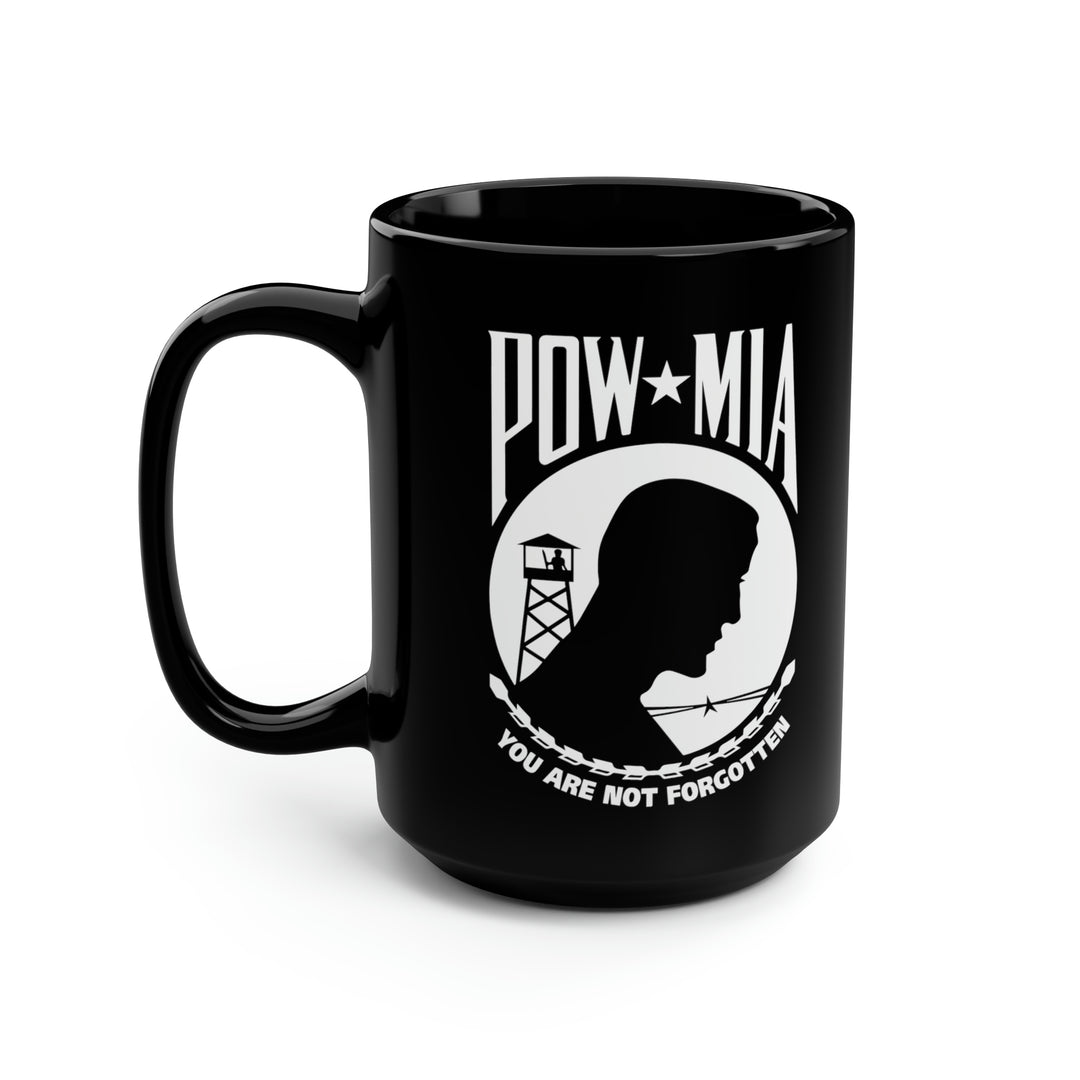 POW-MIA Flag Mug - 15 oz Black Mug