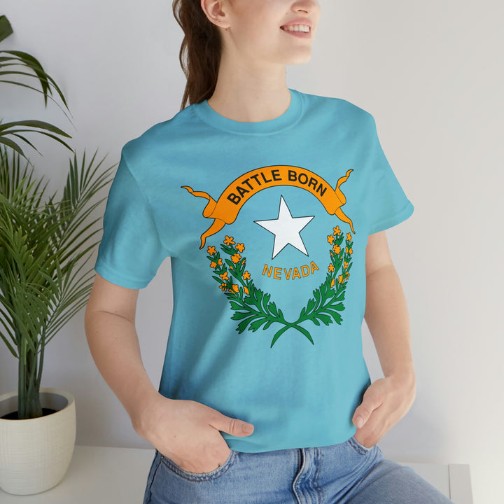 Nevada State Flag T Shirt: Bella + Canvas 3001