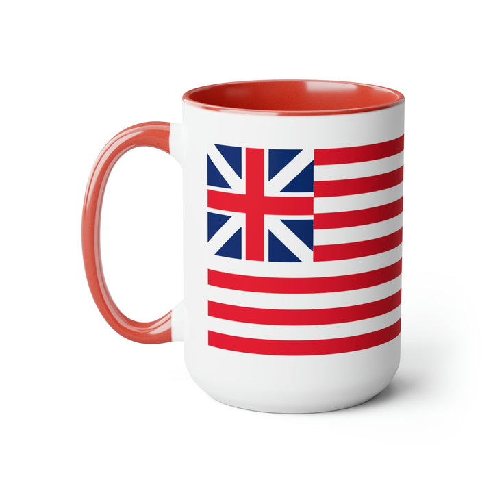 Two-Tone Grand Union Flag Coffee Mugs, 15oz