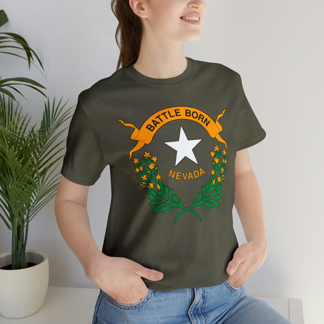 Nevada State Flag T Shirt: Bella + Canvas 3001