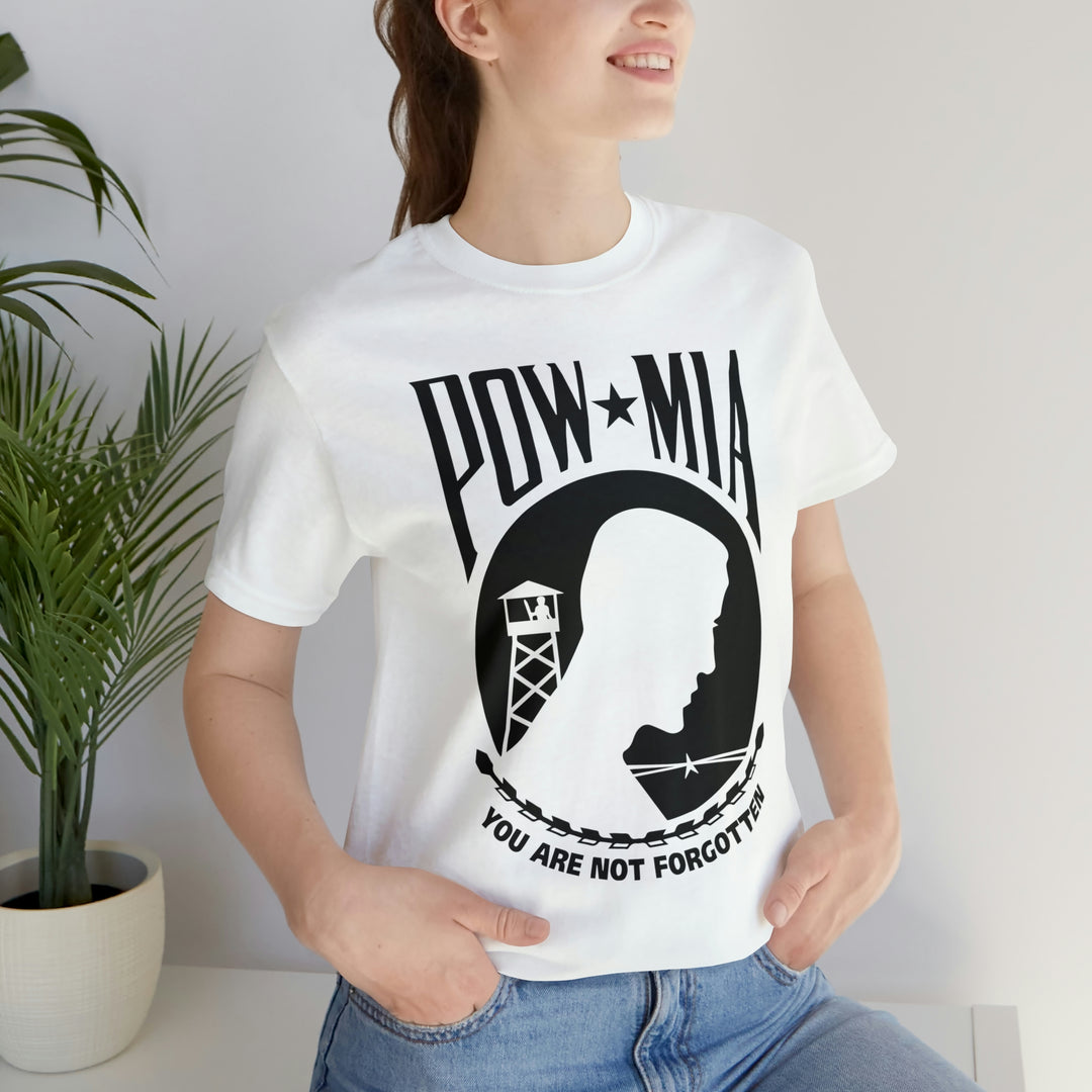 POW-MIA T Shirt: Bella + Canvas 3001