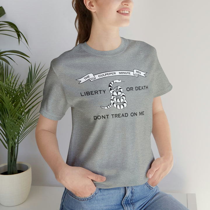 The Culpeper Minute Men Flag T Shirt: Bella + Canvas 3001