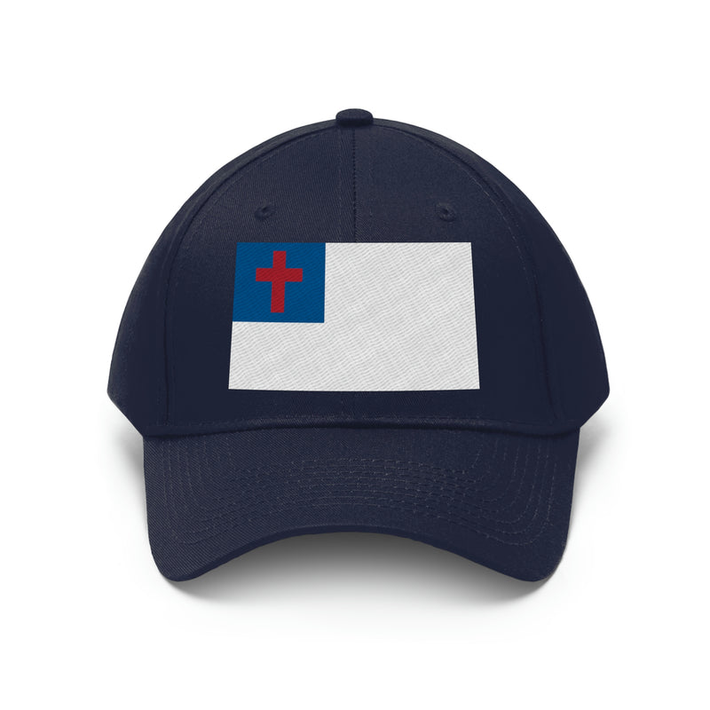 Christian Flag Unisex Baseball Hat (Embroidered Flag)