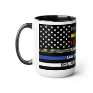 Thin Line USA Flag™ Coffee Mugs, 15oz
