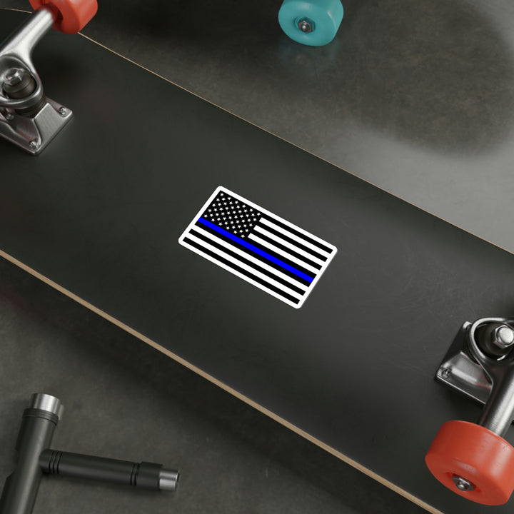 Thin Blue Line Flag Decal (indoor and outdoor use)