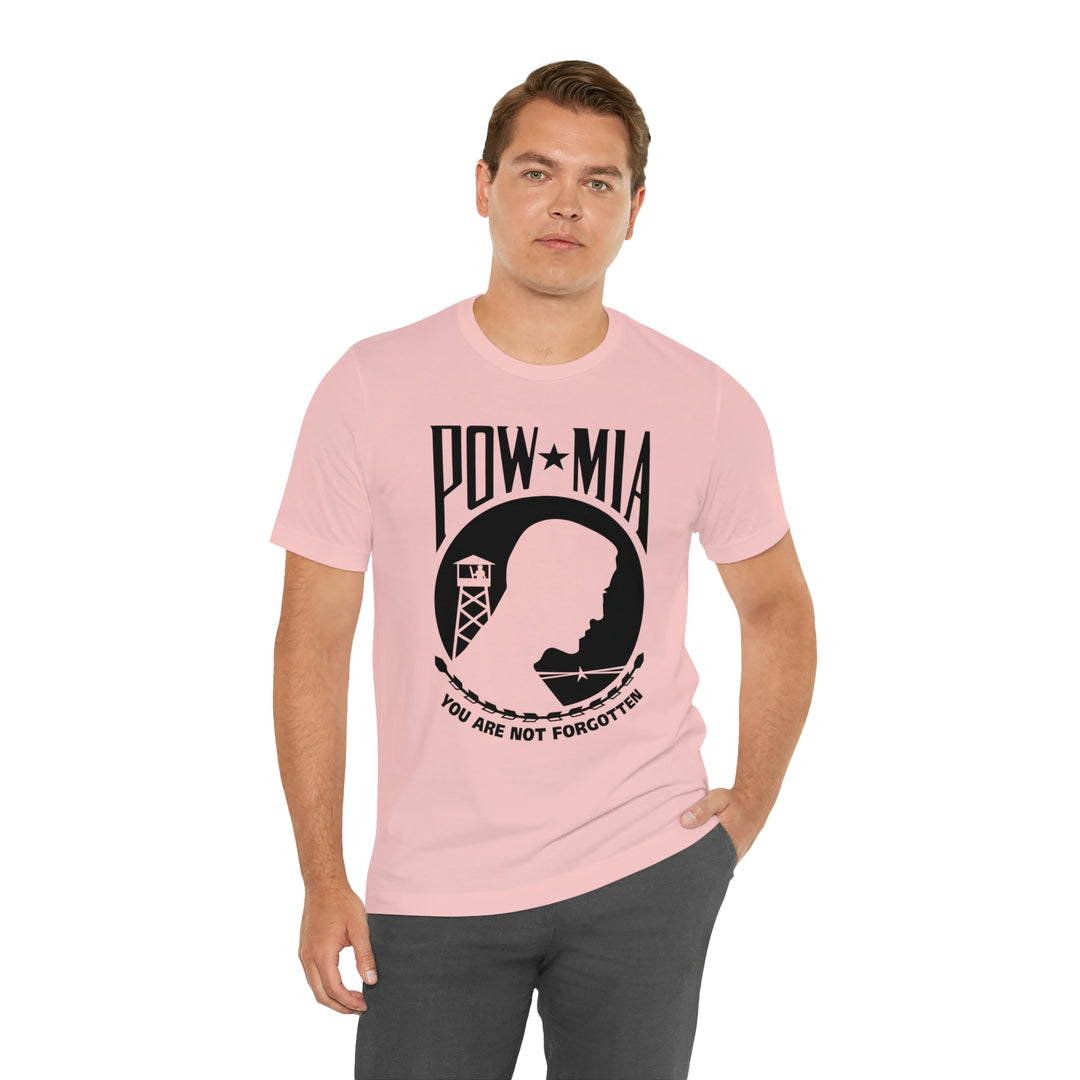 POW-MIA T Shirt: Bella + Canvas 3001