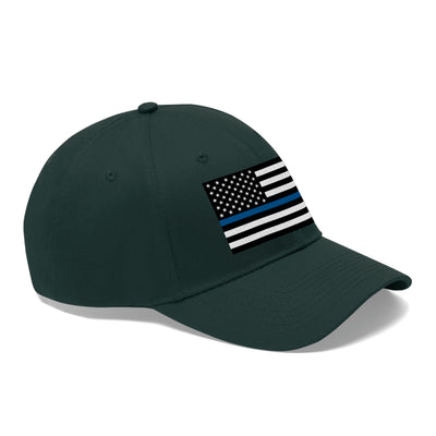 Thin Blue Line Flag Unisex Baseball Hat (Embroidered Flag)
