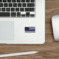 Thin Blue Line Flag Decal (indoor and outdoor use)