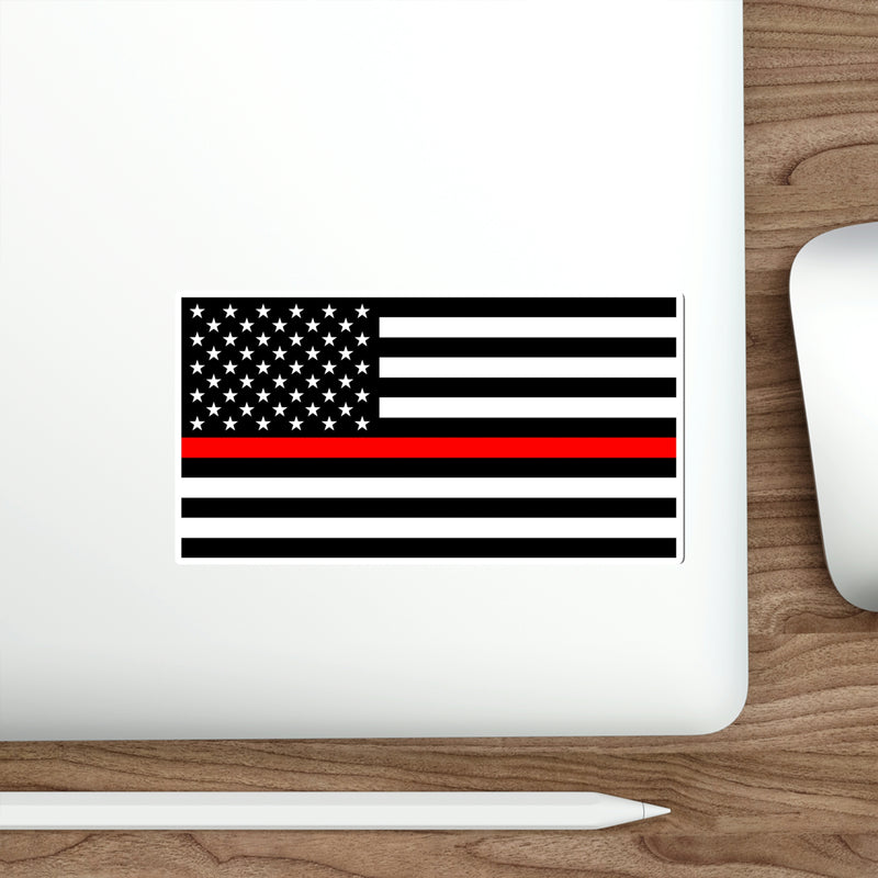 Thin Red Line Flag Decal