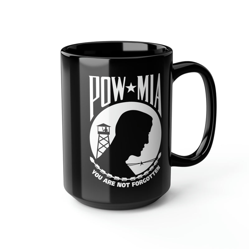 POW-MIA Flag Mug - 15 oz Black Mug
