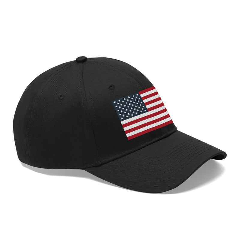American Flag Unisex Baseball Hat (Embroidered Flag)