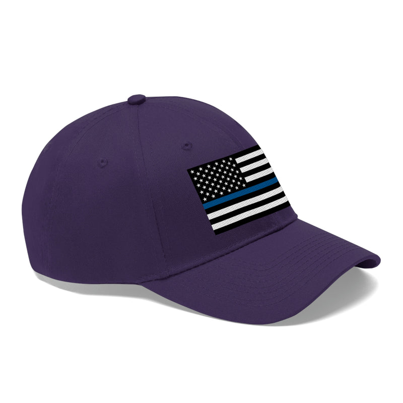Thin Blue Line Flag Unisex Baseball Hat (Embroidered Flag)