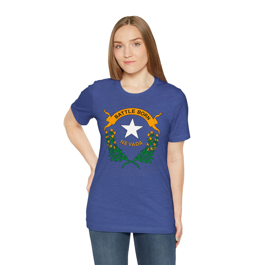 Nevada State Flag T Shirt: Bella + Canvas 3001