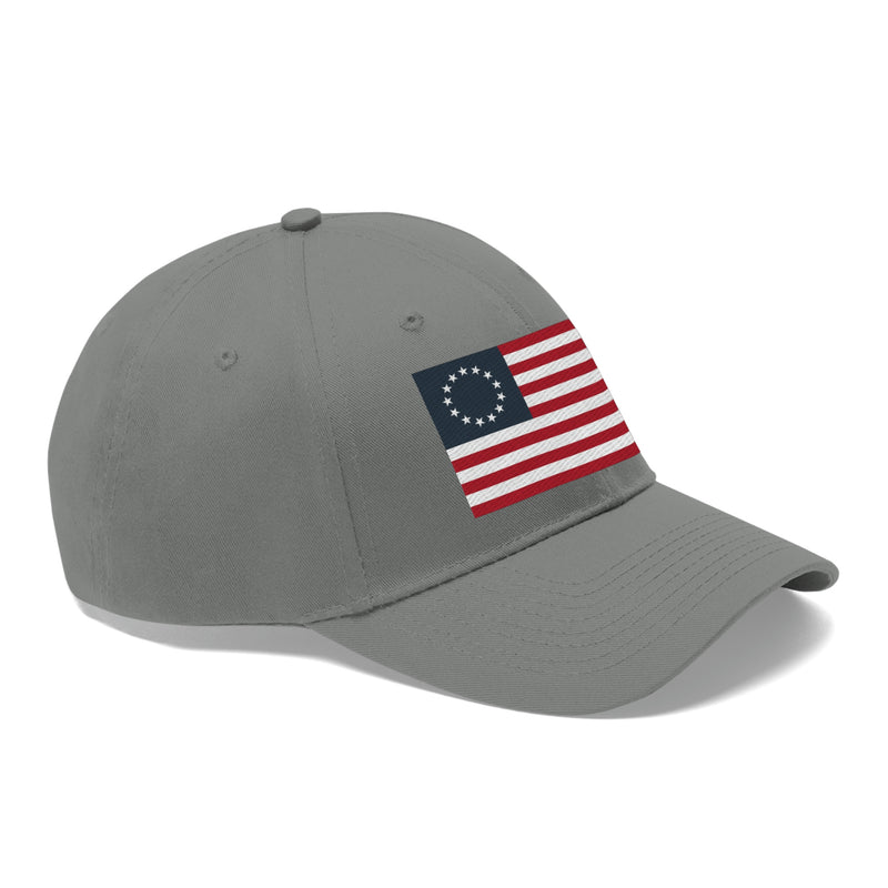 Betsy Ross Flag Unisex Baseball Hat (Embroidered Flag)