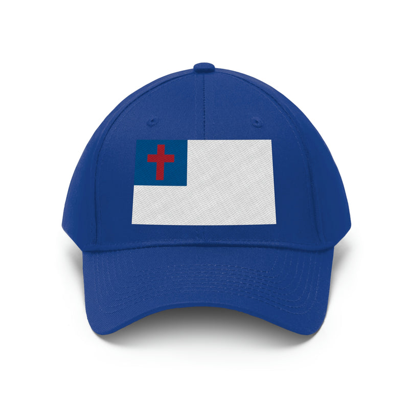 Christian Flag Unisex Baseball Hat (Embroidered Flag)