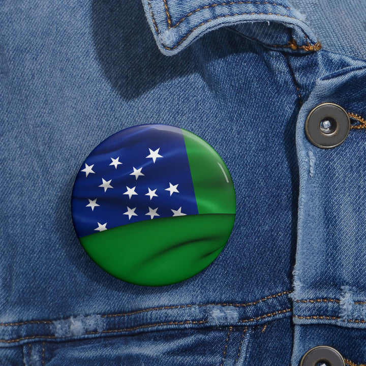 Green Mountain Boys Flag Custom Pin Buttons