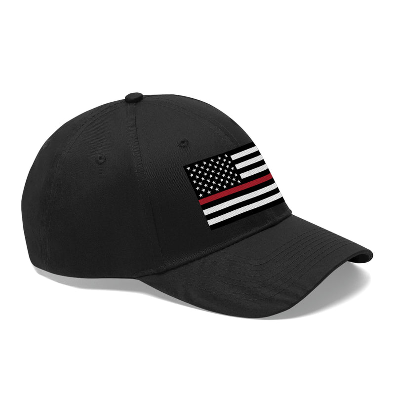 Thin Red Line Flag Unisex Baseball Hat (Embroidered Flag)