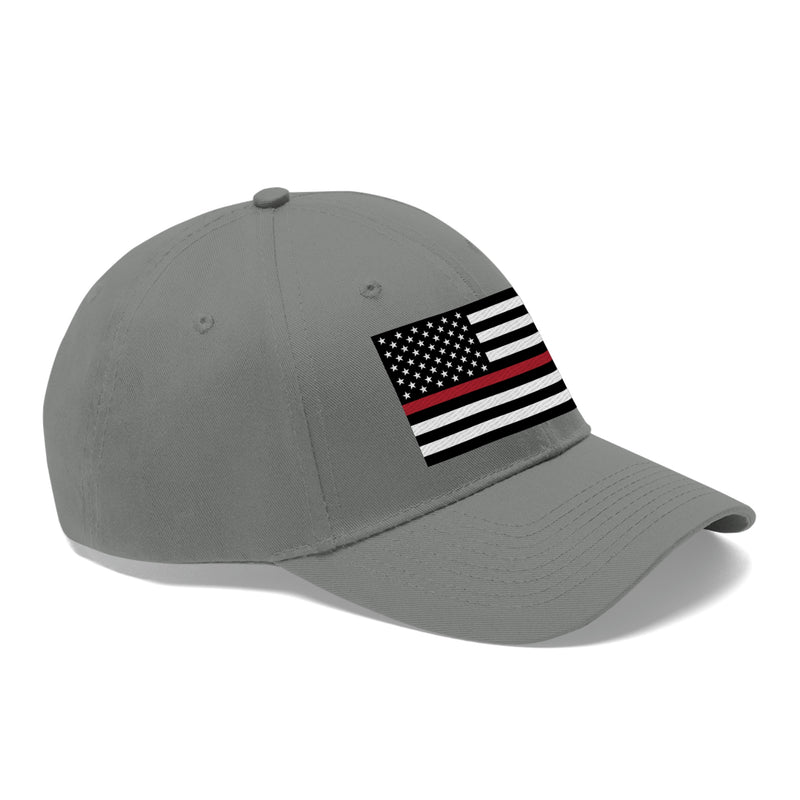 Thin Red Line Flag Unisex Baseball Hat (Embroidered Flag)