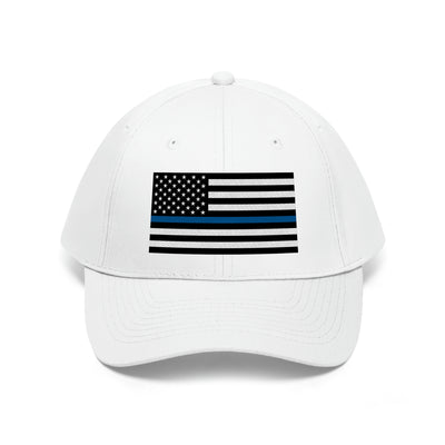 Thin Blue Line Flag Unisex Baseball Hat (Embroidered Flag)