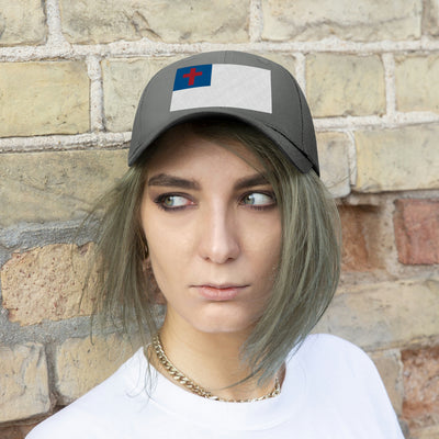 Christian Flag Unisex Baseball Hat (Embroidered Flag)