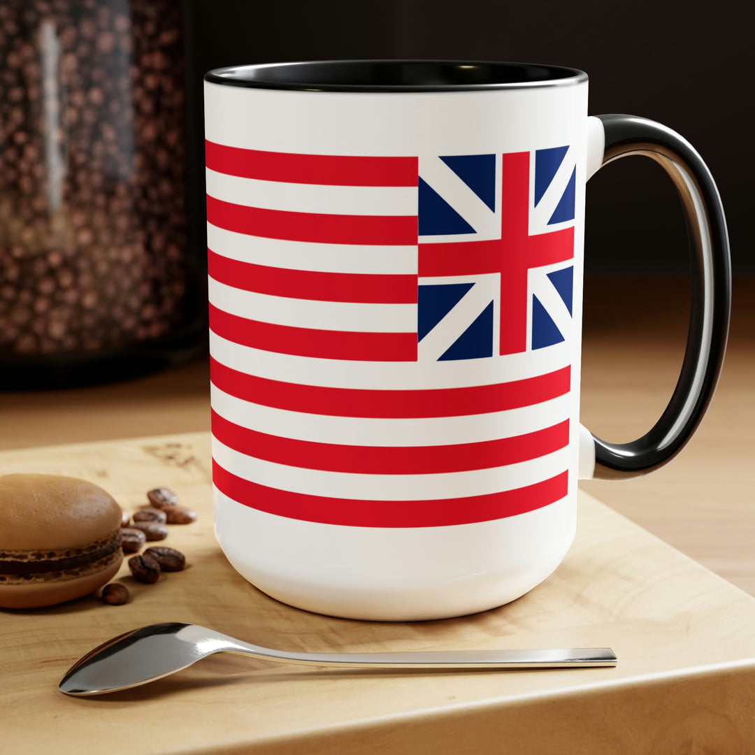 Two-Tone Grand Union Flag Coffee Mugs, 15oz