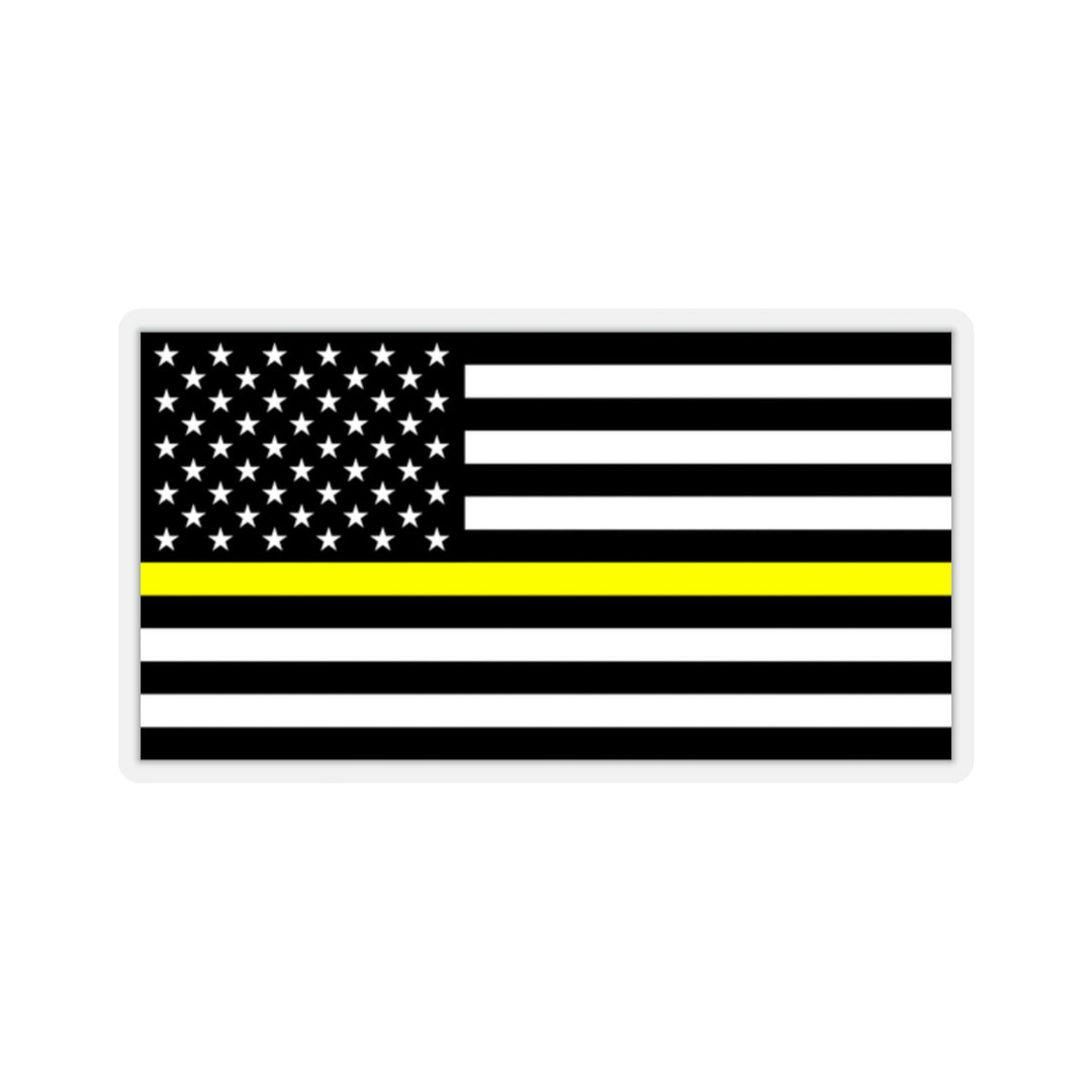 Thin Yellow Line Flag Sticker by USA Flag Co.