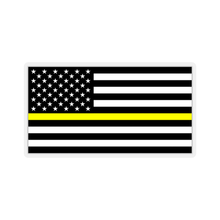 Thin Yellow Line Flag Sticker by USA Flag Co.