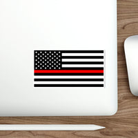Thin Red Line Flag Decal (indoor and outdoor use)