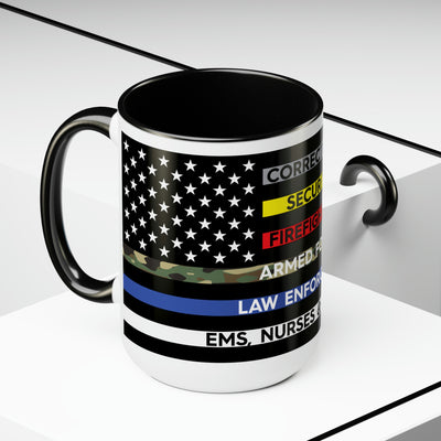 Thin Line USA Flag™ Coffee Mugs, 15oz