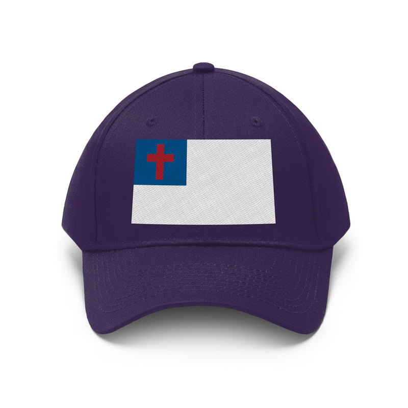 Christian Flag Unisex Baseball Hat (Embroidered Flag)