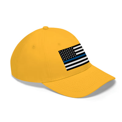 Thin Blue Line Flag Unisex Baseball Hat (Embroidered Flag)