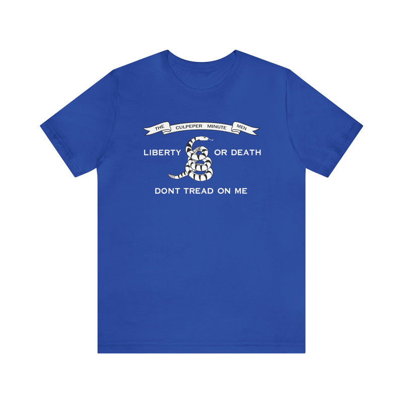 The Culpeper Minute Men Flag T Shirt: Bella + Canvas 3001