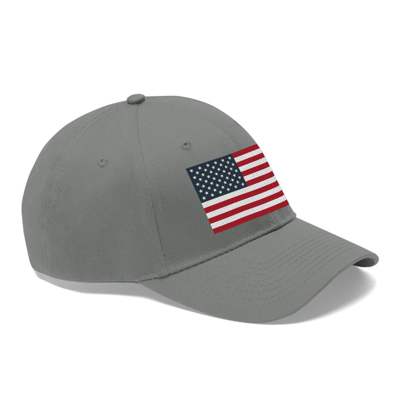 American Flag Unisex Baseball Hat (Embroidered Flag)