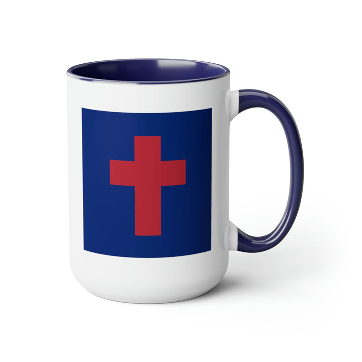 Two-Tone Christian Flag Coffee Mugs, 15oz