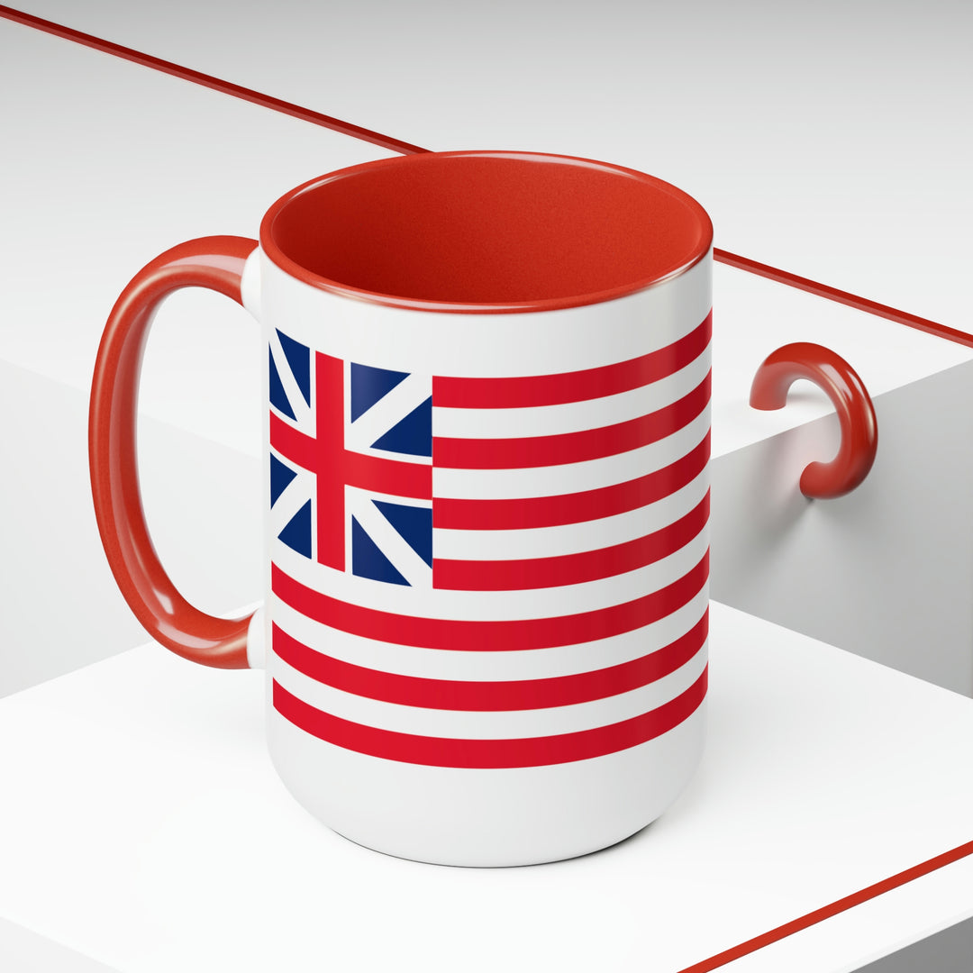 Two-Tone Grand Union Flag Coffee Mugs, 15oz