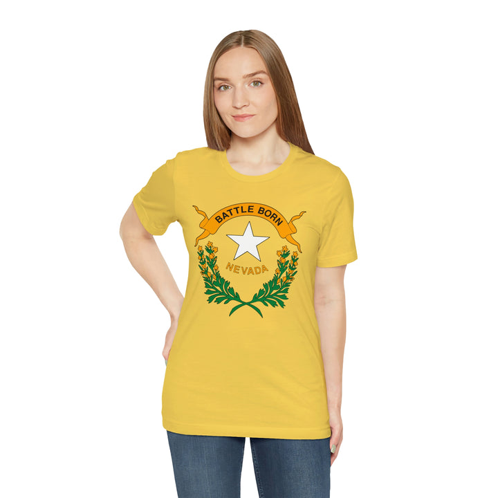 Nevada State Flag T Shirt: Bella + Canvas 3001