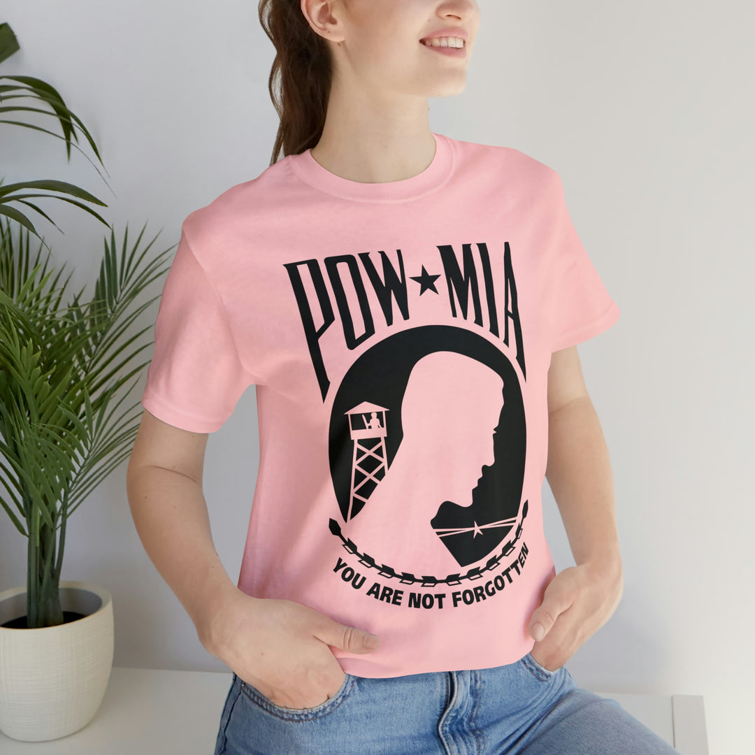 POW-MIA T Shirt: Bella + Canvas 3001