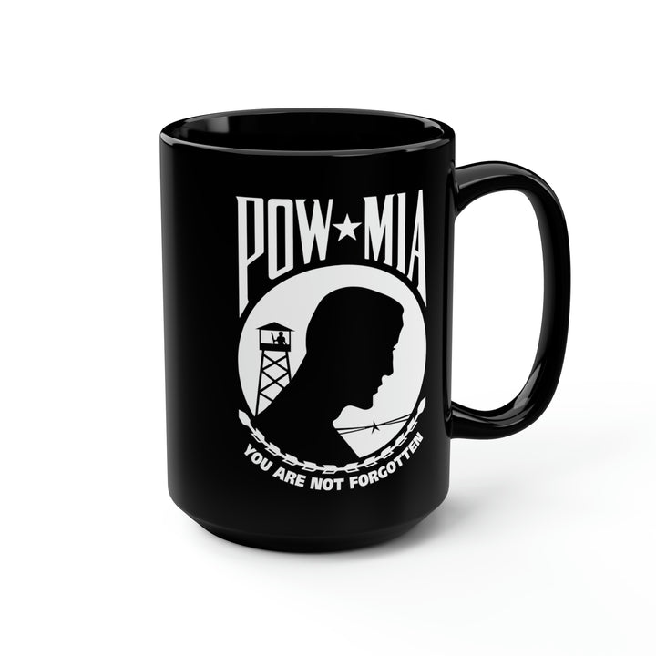 POW-MIA Flag Mug - 15 oz Black Mug