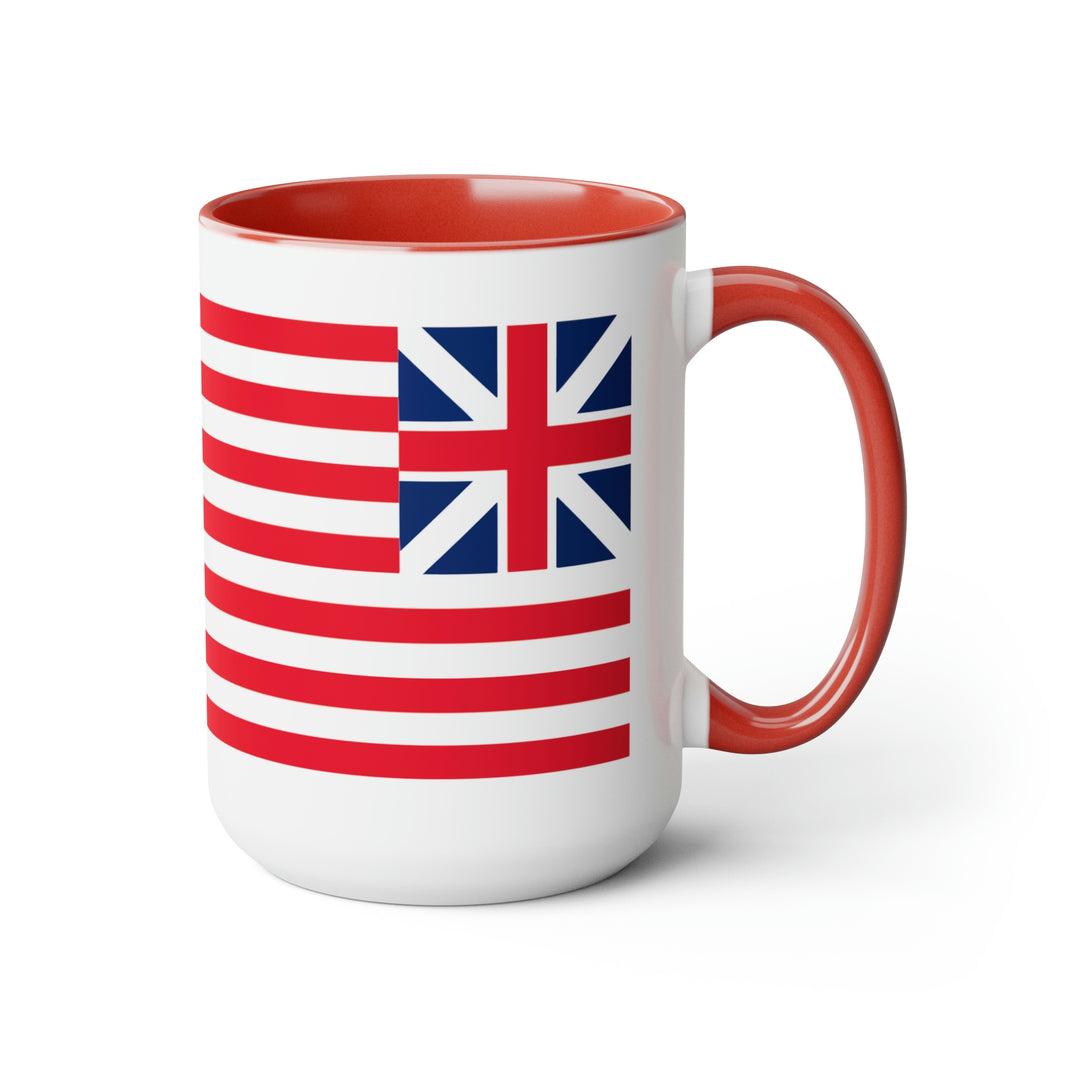 Two-Tone Grand Union Flag Coffee Mugs, 15oz