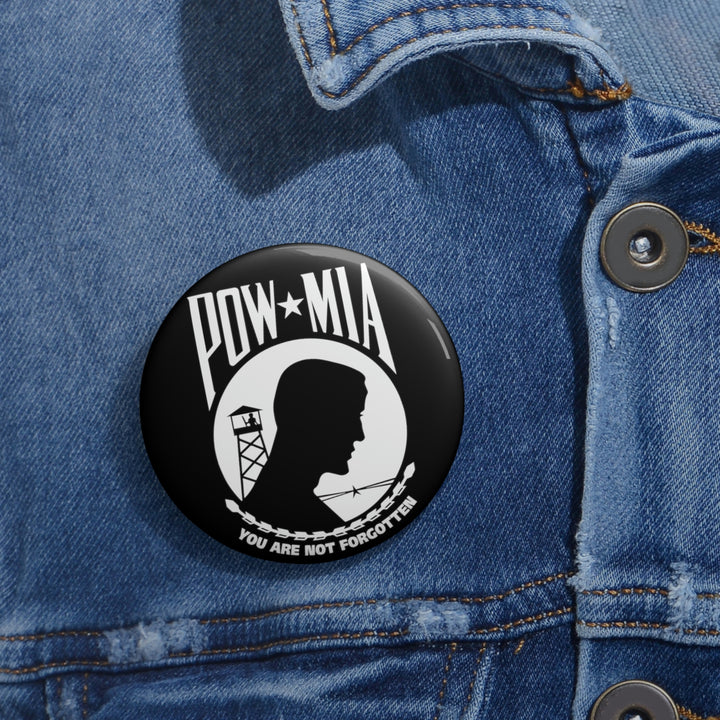 POW-MIA Flag Custom Pin Buttons