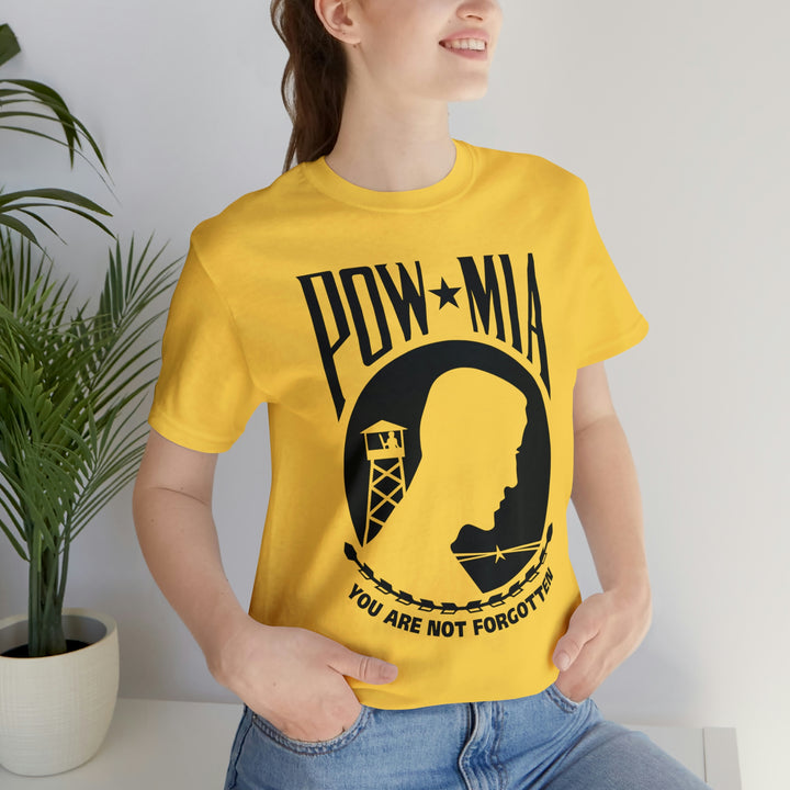 POW-MIA T Shirt: Bella + Canvas 3001