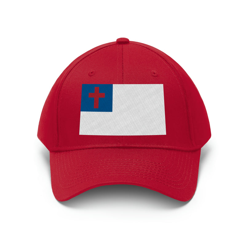 Christian Flag Unisex Baseball Hat (Embroidered Flag)