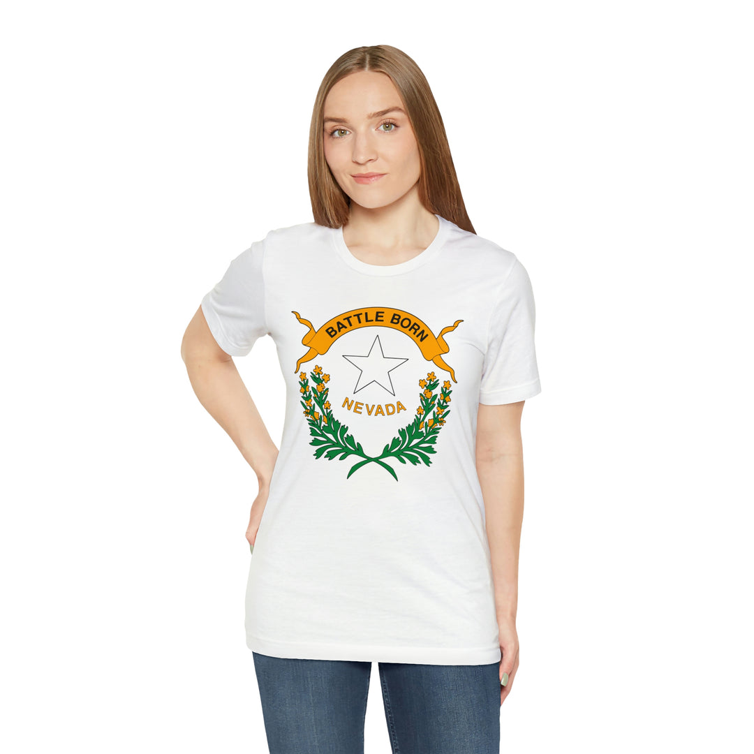 Nevada State Flag T Shirt: Bella + Canvas 3001