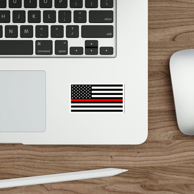 Thin Red Line Flag Decal (indoor and outdoor use)