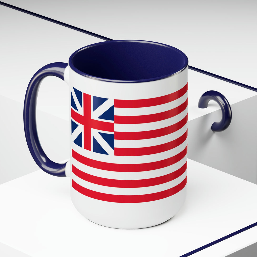 Two-Tone Grand Union Flag Coffee Mugs, 15oz