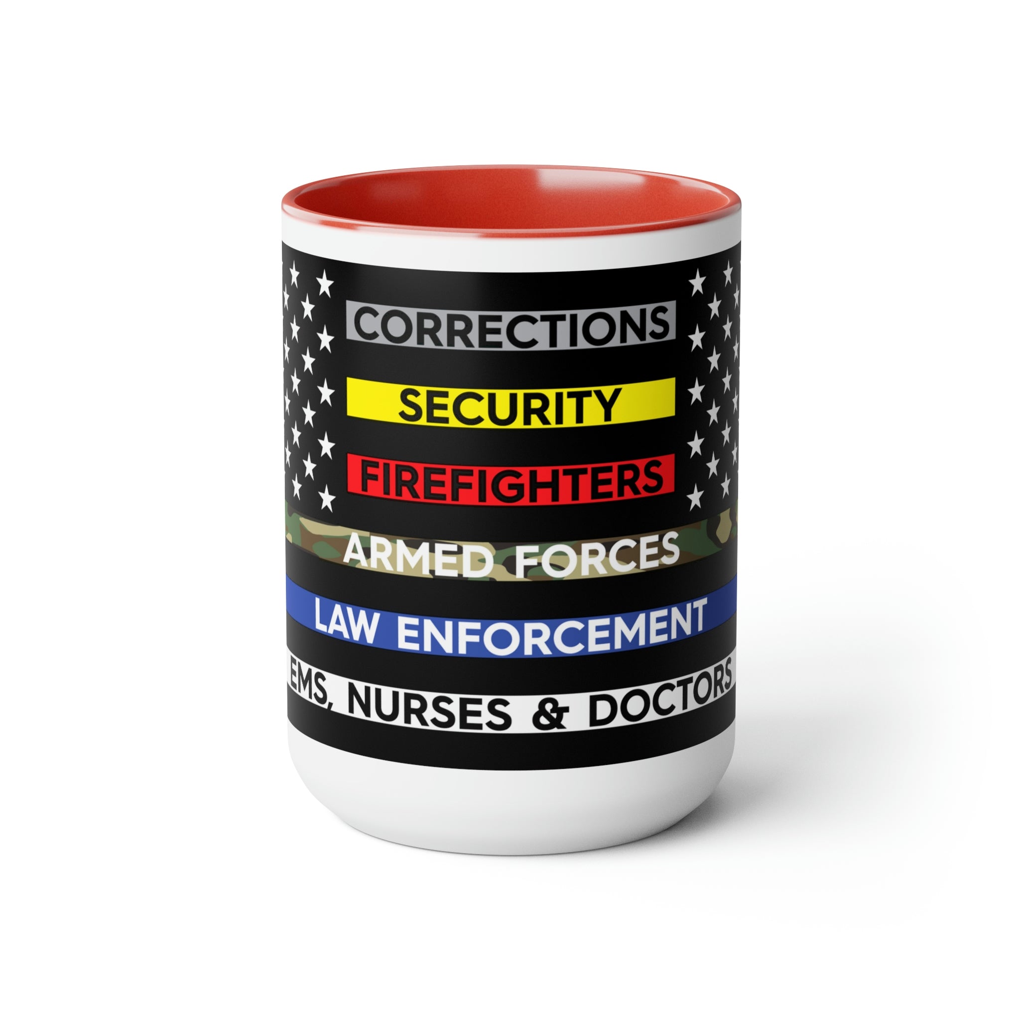 Thin Line USA Flag™ Coffee Mugs, 15oz