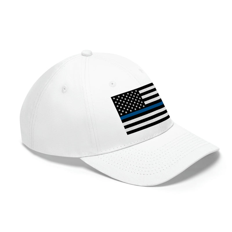 Thin Blue Line Flag Unisex Baseball Hat (Embroidered Flag)