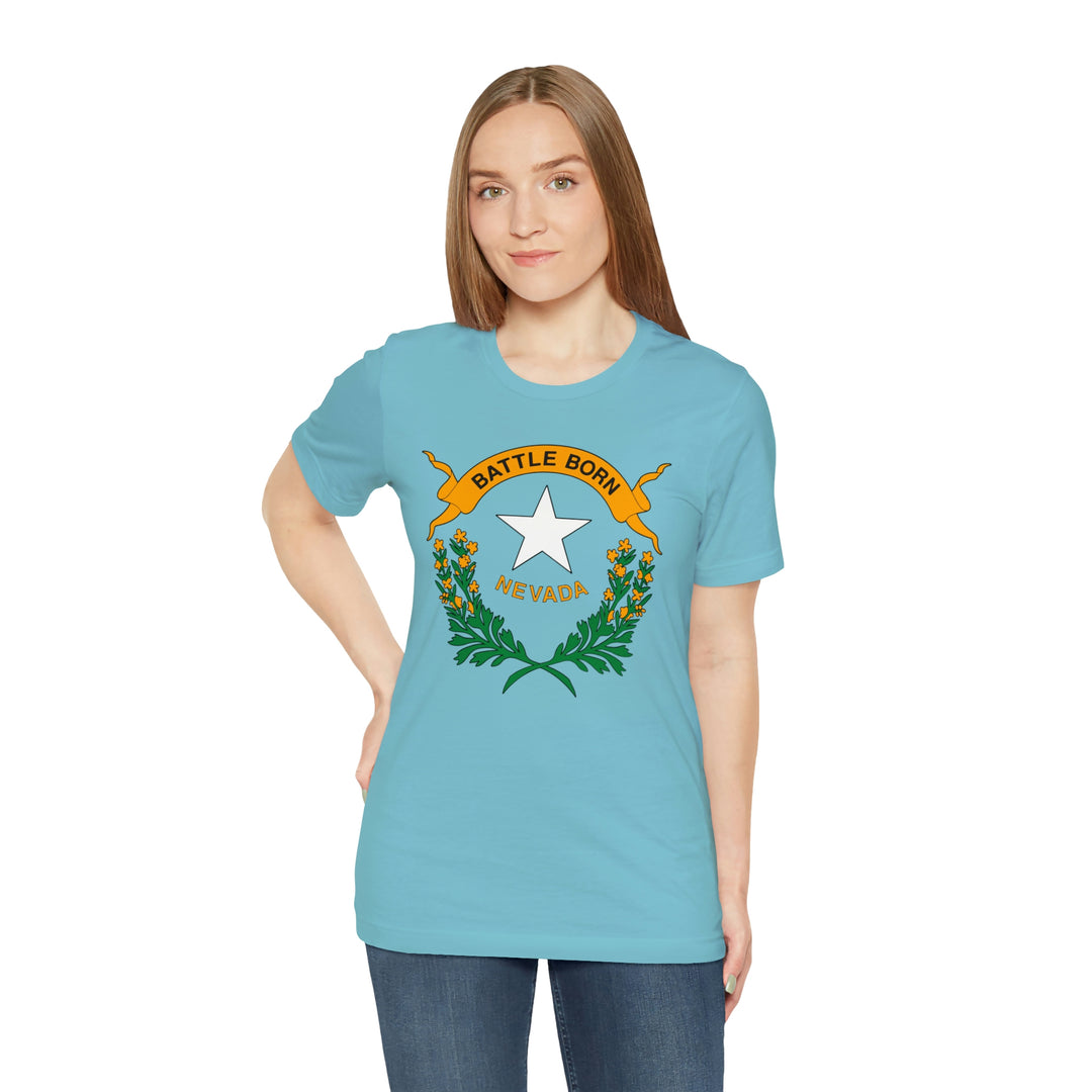 Nevada State Flag T Shirt: Bella + Canvas 3001